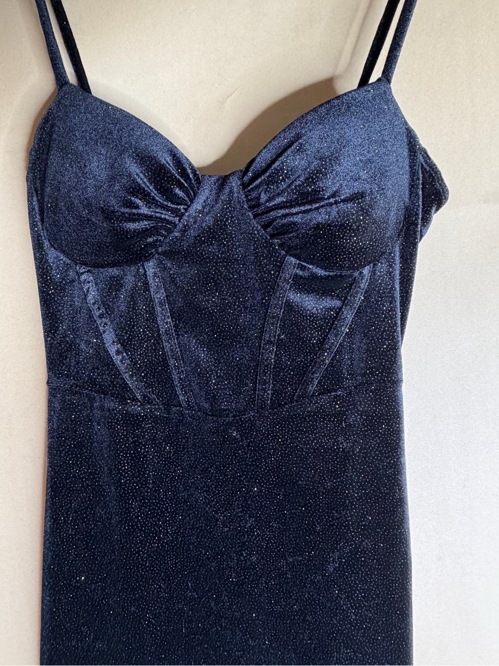 Velvet Strapless Bustier Evening Dress - Black